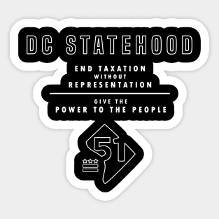 DC STATEHOOD (back) Sticker